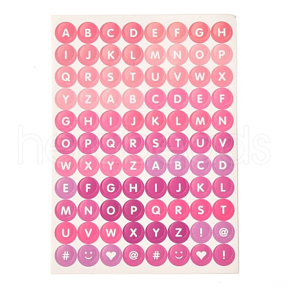 Scrapbooking Round with Capital Letter Self Adhesive Stickers DIY-I071-A02-1