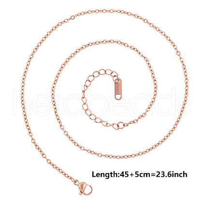 Stainless Steel Cable Chain Necklaces for DIY Jewelry Making Accessories EH9991-17-1