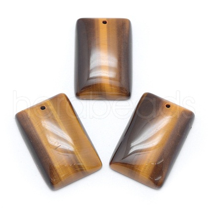 Natural Tiger Eye Pendants G-E490-L01-1