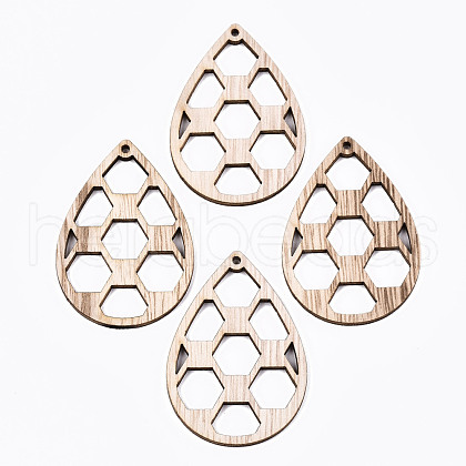 Unfinished Hollow Wood Big Pendants WOOD-N006-106-1