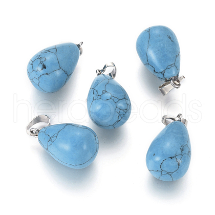 Synthetic Turquoise Pendants G-K187-04H-1