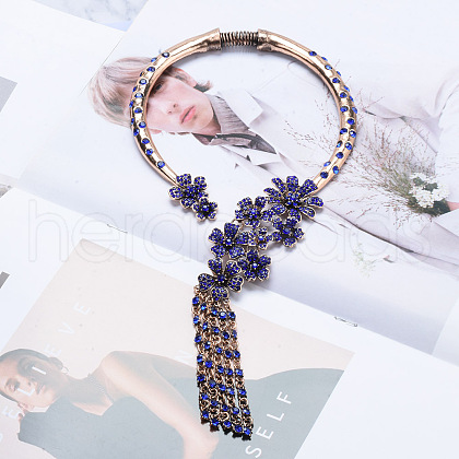 Alloy Rhinestone Choker Necklaces FS-WG92D2C-03-1