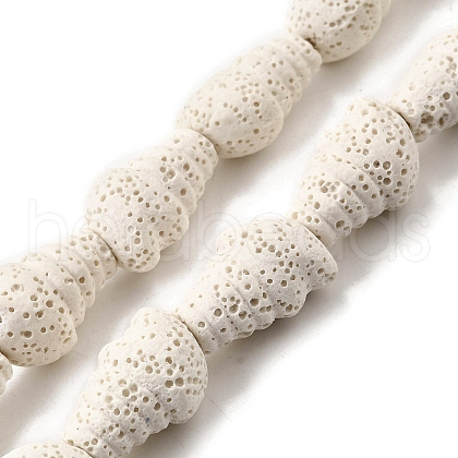 Dyed Natural Lava Rock Beads Strands G-A264-A01-01B-1