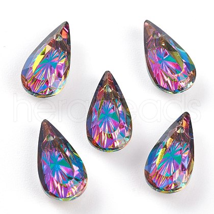 Embossed Glass Rhinestone Pendants GLAA-J101-06A-001VO-1