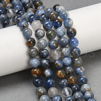 Natural Kyanite Beads Strands G-NH0046-C04-8mm-1