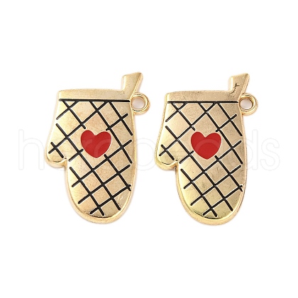 Golden Plated Alloy Enamel Pendants ENAM-Z017-07G-1