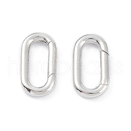 Anti-Tarnish Rhodium Plated 925 Sterling Silver Spring Gate Rings STER-K173-24P-1