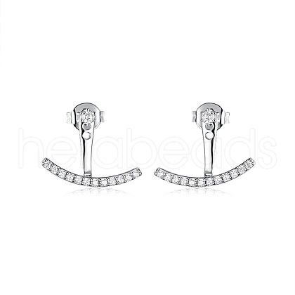 S925 Silver Stud Earrings with Zirconia AT7934-1