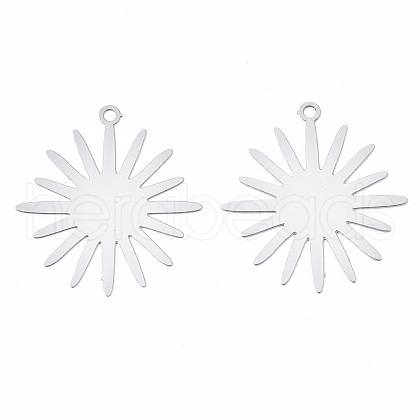 Tarnish Resistant 201 Stainless Steel Filigree Pendants STAS-S118-005P-1