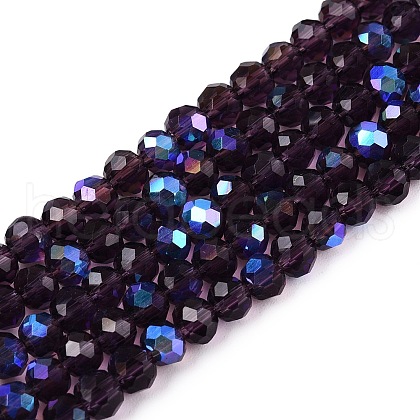 Electroplate Glass Beads Strands EGLA-A044-T4mm-L15-1