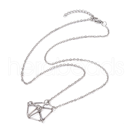 Tarnish Resistant 201 Stainless Steel Macrame Pouch Empty Stone Holder for Pendant Necklaces Making NJEW-JN04449-1