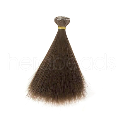 Plastic Long Straight Hairstyle Doll Wig Hair DOLL-PW0001-033-37-1