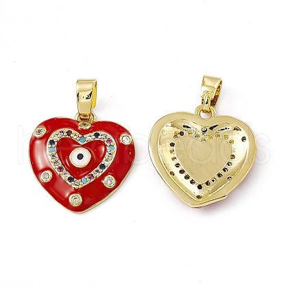 Brass Enamel Pendants KK-E068-VC038-1