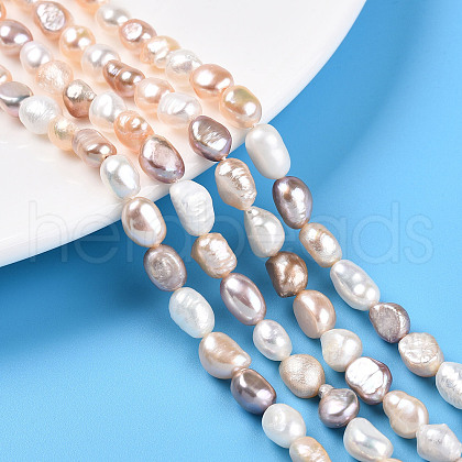 Natural Cultured Freshwater Pearl Beads Strands PEAR-N014-06G-01-1