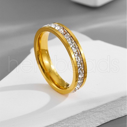 304 Stainless Steel Crystal Rhinestone Finger Rings FS-WG432ED-01-1