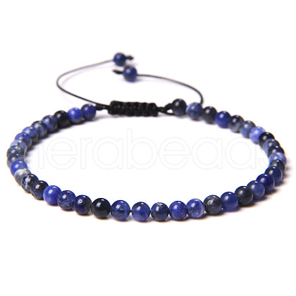 Adjustable Women's Sodalite Beaded Bracelet CN3407-17-1