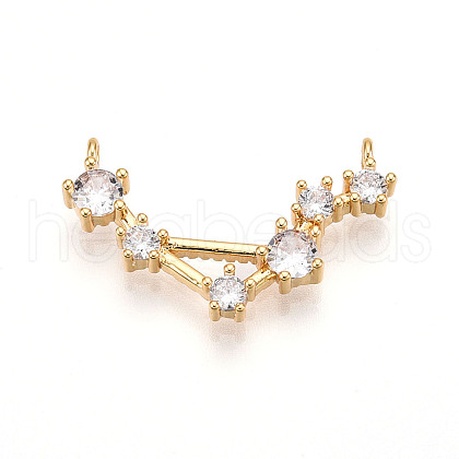 Brass Micro Pave Cubic Zirconia Pendants KK-N261-120C-G-1