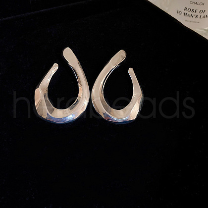 Silver Needle Silver Earrings Fashion Metal Earrings Simple Design Earrings TV7290-16-1