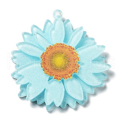 Printed Transparent Acrylic Pendants X-SACR-P029-B03-1