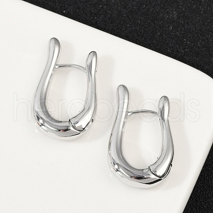 Brass Hoop Earrings EJEW-Q016-16P-1