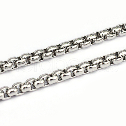 Tarnish Resistant 304 Stainless Steel Box Chains CHS-L001-29-3.5mm-1