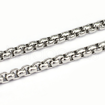 304 Stainless Steel Box Chains CHS-L001-29-3.5mm-1