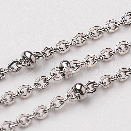 Tarnish Resistant 304 Stainless Steel Cable Chains CHS-H001-25P-B-1