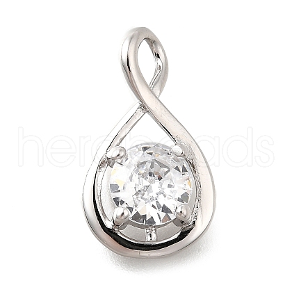 925 Sterling Silver Pave Cubic Zirconia Pendants STER-V001-03P-04-1