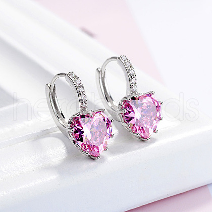 Brass Cubic Zirconia Clip-on Earrings WGDCDFF-03-1