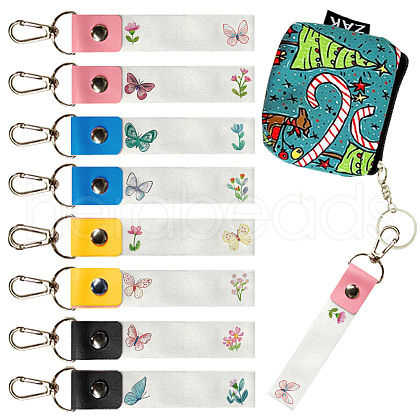PU Leather & Cotton Name Marker Keychain AJEW-WH0514-025-1