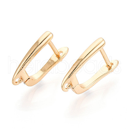 Brass Hoop Earring Findings KK-N267-23A-G-1