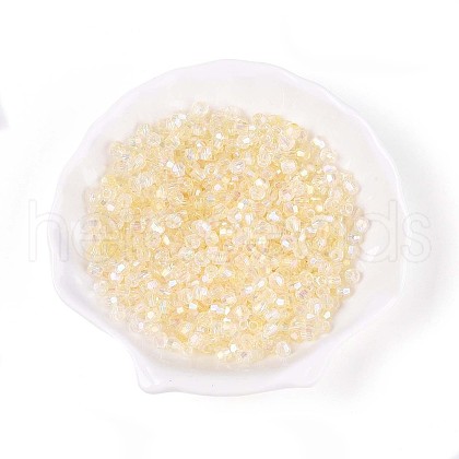 Transparent Spray Painted Glass Beads EGLA-N018-4mm-10-1