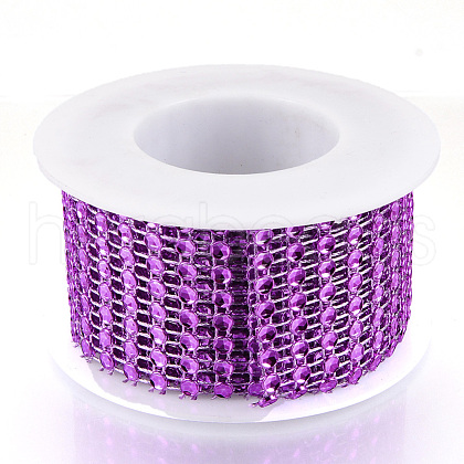 8 Rows Plastic Diamond Mesh Wrap Roll OCOR-N005-001B-1