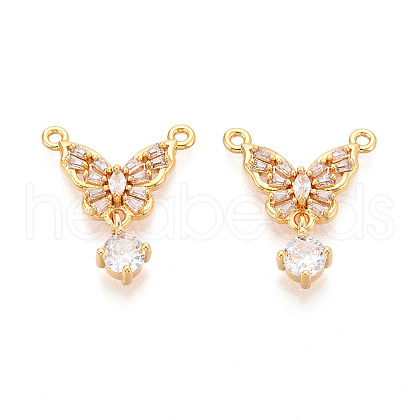 Brass Micro Pave Cubic Zirconia Pendants KK-N263-02G-1