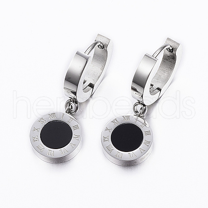 304 Stainless Steel Hoop Earrings EJEW-H338-34P-1