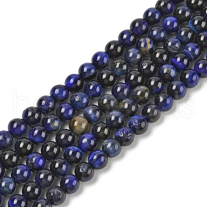 Natural Tiger Eye Beads Strands G-B133-A02-6MM-01-1