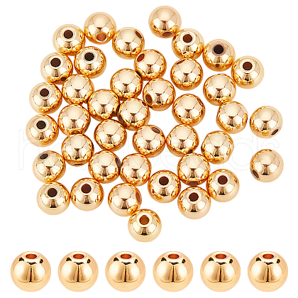 Rack Plating Brass Beads KK-LP0001-08G-04-1