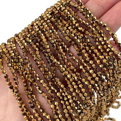 Transparent Electroplate Glass Beads Strands EGLA-A039-T2mm-UA11-1