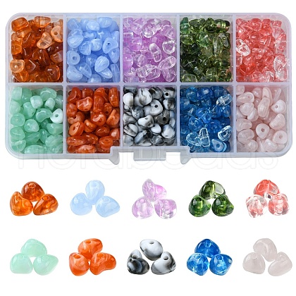 590Pcs 10 Colors Transparent Acrylic Beads OACR-YW0001-91-1