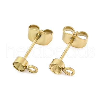 304 Stainless Steel Stud Earring Findings STAS-V003-10G-03-1