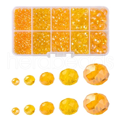 Electroplate Glass Beads Strands EGLA-YW0003-87D-1