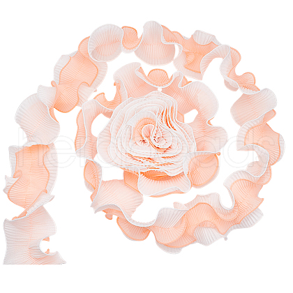 Chiffon Organza Pleated Lace Trim DIY-WH0892-01A-1