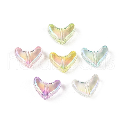UV Plating Transparent Acrylic Beads OACR-Z020-09-1