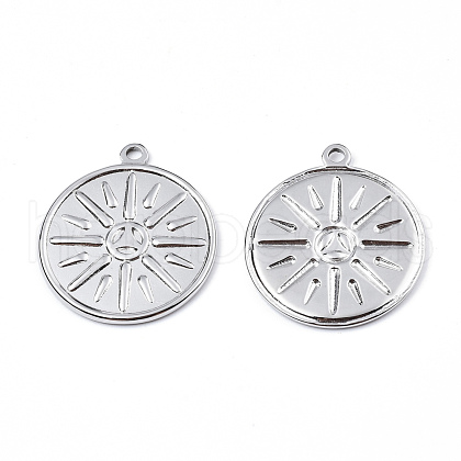 Non-Tarnish 201 Stainless Steel Pendants STAS-N098-074P-1