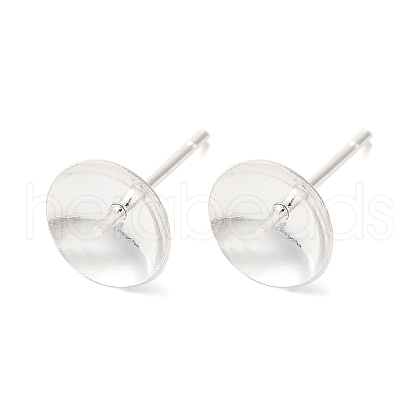 Brass Studs Earrings Finding KK-K383-01F-S-1