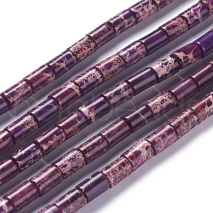 Natural Imperial Jasper Bead Strands G-P444-04E-1
