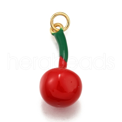 Brass Enamel Pendants KK-K401-47D-G-1