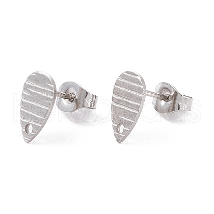 Non-Tarnish 304 Stainless Steel Stud Earring Findings STAS-L216-43P-1