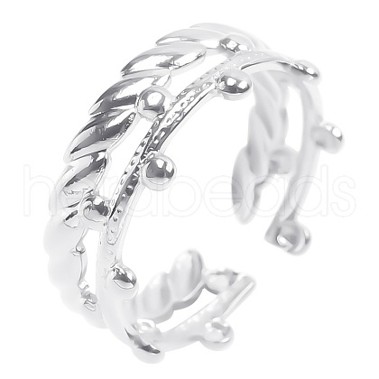 Fashionable Stainless Steel Open Cuff Rings for Men and Women ZF9494-1-1