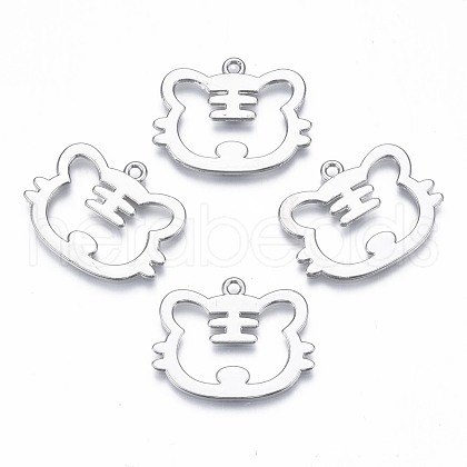 Rack Plating Alloy Pendants ENAM-N055-059P-1